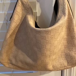 Gucci beige hobo bag authentic